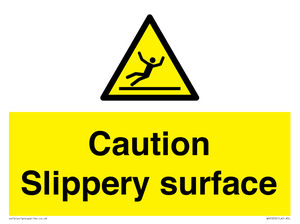 Caution Slippery surface